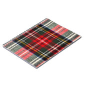 Schots tartanpatroon. Rood- en witte wolvlecht Notitieboek (Linkerzijde)