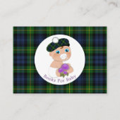 Schots Tartanthistle Flower Cute Baby shower Informatiekaartje (Achterkant)