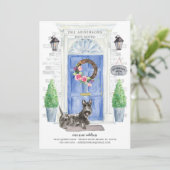 Schots Terrier Front Deur Moving Announement Kaart (Staand voorkant)