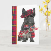 Schots Terrier in de wenskaarten van de Kilt Kaart (Gele Bloem)