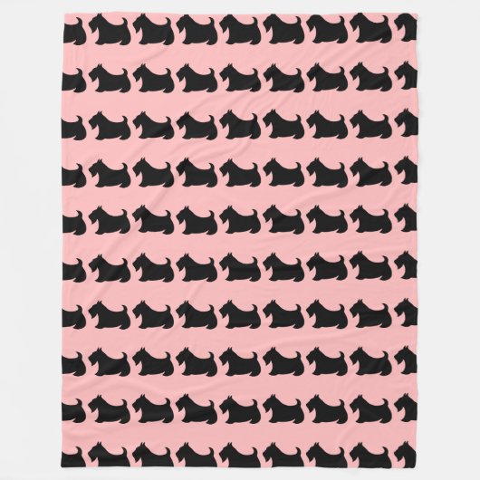 Schots terrier: Scotty Dog Blanket Gift Fleece Deken (Voorkant)