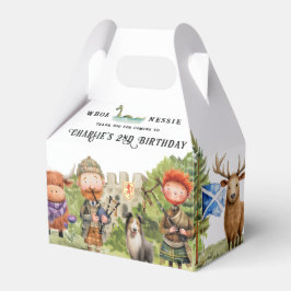 Schots thema verjaardagsfeestje bedankdoosjes