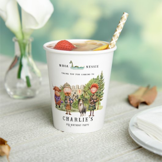 Schots thema verjaardagsfeestje papieren bekers (Insitu)