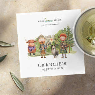 Schots thema verjaardagsfeestje servet