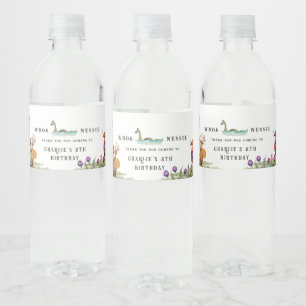 Schots thema verjaardagsfeestje waterfles etiket