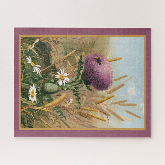 Schots Thistle Flowers  Afbeelding Legpuzzel (Horizontaal)