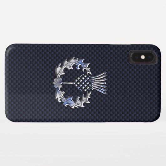 Schots Thistle in Chrome Style Case-Mate iPhone Case (Achterkant (horizontaal))
