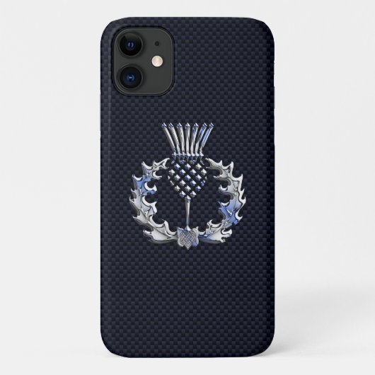 Schots Thistle op koolstofvezel als decor Case-Mate iPhone Case (Achterkant)