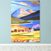 Schots toplandschilderkunst canvas afdruk (Insitu (Houten vloer))