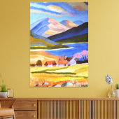 Schots toplandschilderkunst canvas afdruk (Insitu (Woonkamer))