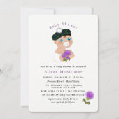 Schots traliekstrooster Baby shower Kaart (Voorkant)