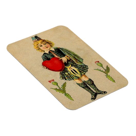 Schots Valentijn en rood hart Magneet (Rechterzijde)
