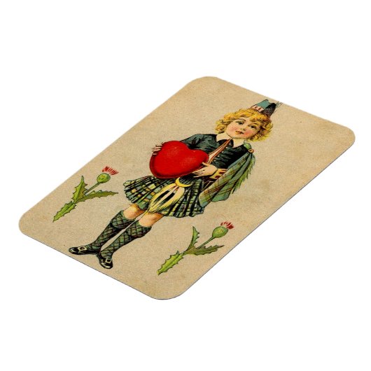 Schots  Valentijn en rood hart Magneet (Linkerzijde)