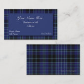 Schots Visitekaartje met blauwe en zwarte tinten (Voorkant / Achterkant)