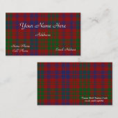 Schots Visitekaartje met tartan Pset (Voorkant / Achterkant)