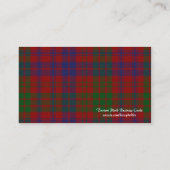 Schots Visitekaartje met tartan Pset (Achterkant)