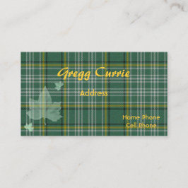 Schots Visitekaartje met tartan Pset