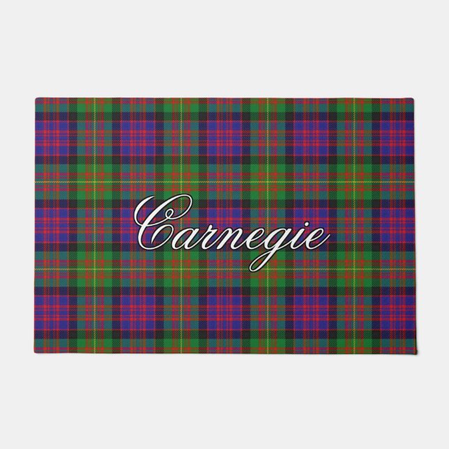 Schots Vista Clan Carnegie Tartan Deurmat (Voorkant)