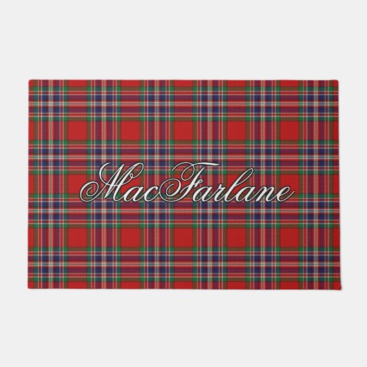 Schots Vista Clan MacFarlane Tartan Pset Deurmat (Voorkant)