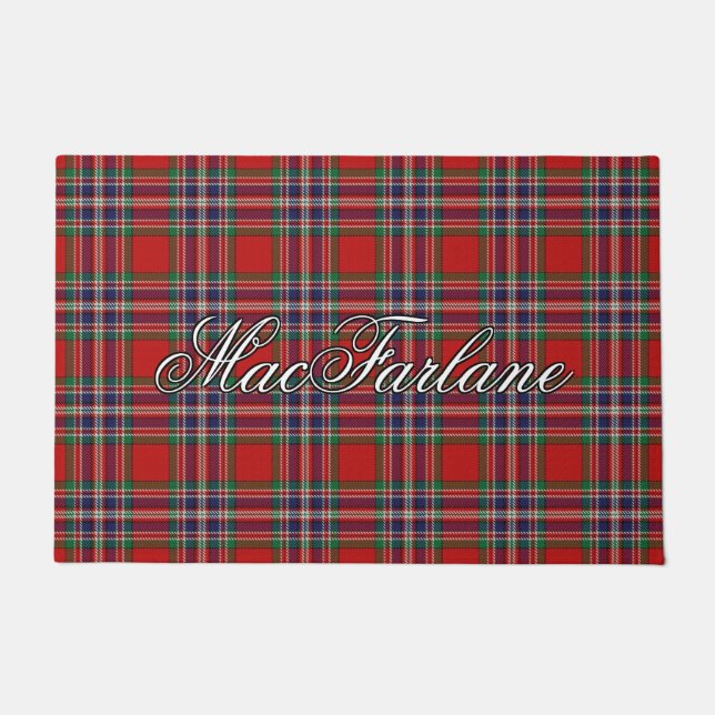 Schots Vista Clan MacFarlane Tartan Pset Deurmat (Voorkant)