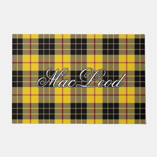 Schots Vista Clan MacLeod van Lewis Tartan Deurmat (Voorkant)