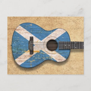 Schots vlag met ouderdom en slechtste vlag briefkaart