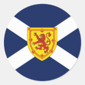 Schots vlagontwerp ronde sticker (Voorkant)