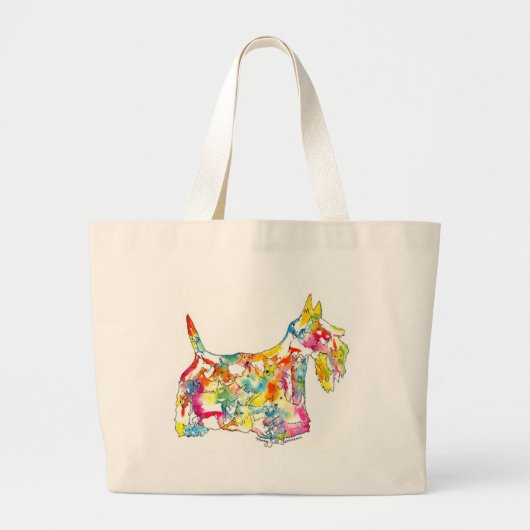 Schots voor penselen in een Scotty Grote Tote Bag (Voorkant)