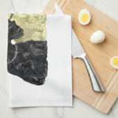 Schots voor zwarte en wieltjes theedoek (Quarter Fold)