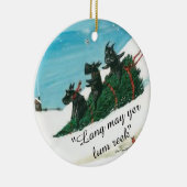 Schots vrolijk kerstornament keramisch ornament (Rechts)