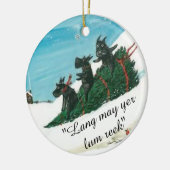 Schots vrolijk kerstornament keramisch ornament (Links)