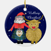 Schots vrolijk kerstornament keramisch ornament (Achterkant)