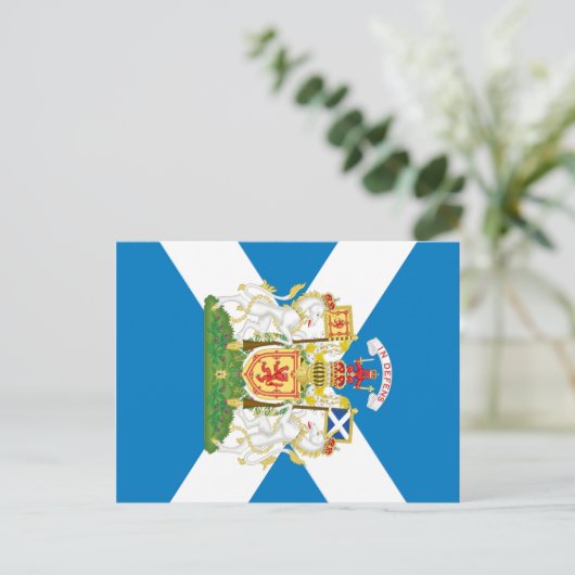 Schots wapen en vlag briefkaart (Staand voorkant)