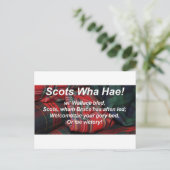 Schots Wha Hae-Tartan Briefkaart (Staand voorkant)