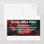 Schots Wha Hae-Tartan Briefkaart (Voorkant / Achterkant)