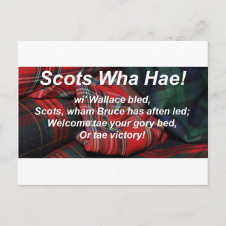 Schots Wha Hae-Tartan Briefkaart