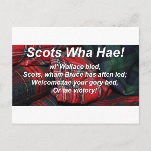 Schots Wha Hae-Tartan Briefkaart (Voorkant)