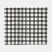 Schots zwart en goud Tartan Plaid Fleece Deken (Voorkant (Horizontaal))
