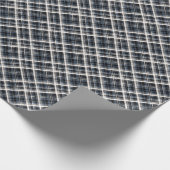 Schots, zwart en wit, tartan, stijlvol, klassiek cadeaupapier (Hoek)