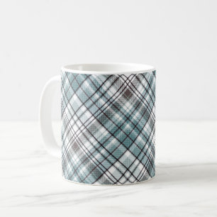 Schots, zwart en wit, tartan, stijlvol, klassiek koffiemok