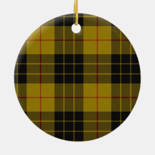 Schots-zwart-geel-kanton MacLeod Tartan Keramisch Ornament (Achterkant)