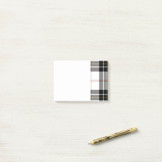 Schots-zwart-wit Clan MacPherson Tartan Post-it® Notes (Op bureau)