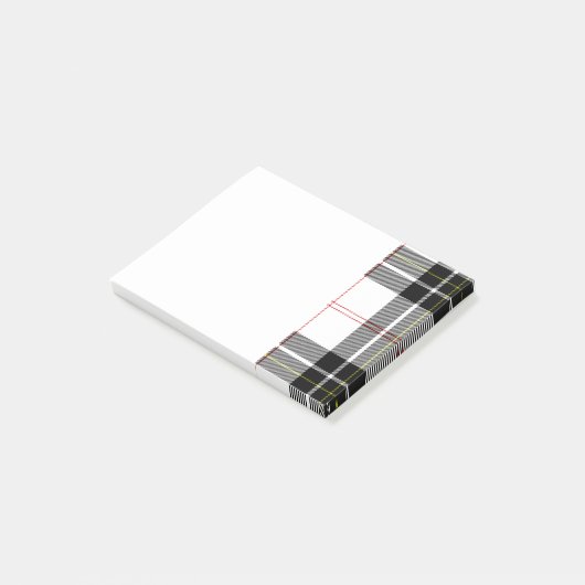 Schots-zwart-wit Clan MacPherson Tartan Post-it® Notes (Schuin)