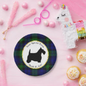 Schots-zwart-wit, speciaal gepersonaliseerd papieren bordje (Feest)