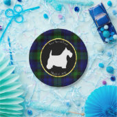 Schots-zwart-wit, speciaal gepersonaliseerd papieren bordje (Feest)