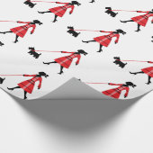 Schots zwarte tapijtpapier met tang cadeaupapier (Hoek)