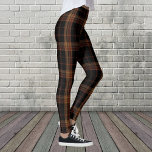 Schots zwarte woud Tartan Vrouwelijke Leggings<br><div class="desc">Bruin Tartan Patroon Leggings Pants</div>