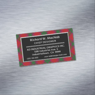 Schotse Accent Clan MacNab Tartan Visitekaartje Magneet