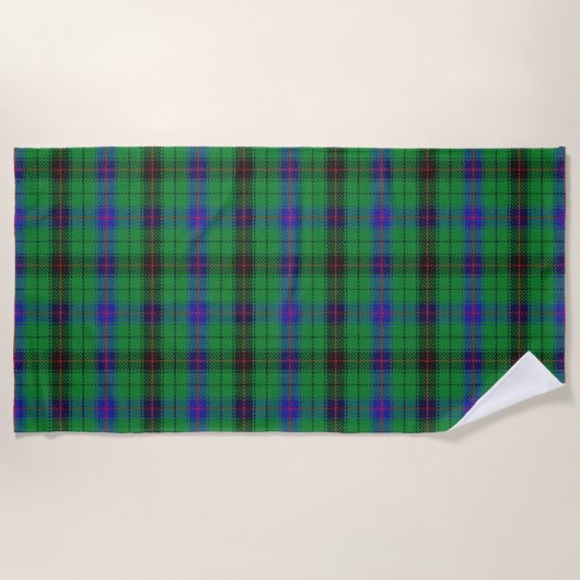 Schotse accenten Clan Davidson Tartan Strandlaken (Voorkant)