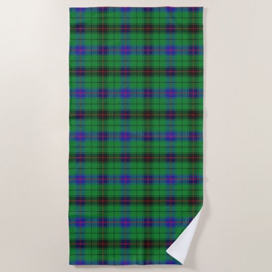 Schotse accenten Clan Davidson Tartan Strandlaken (Voorkant)